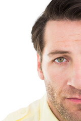 Obraz premium Close up of unsmiling man