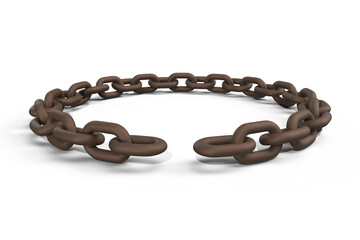 Obraz premium 3d image of broken chain