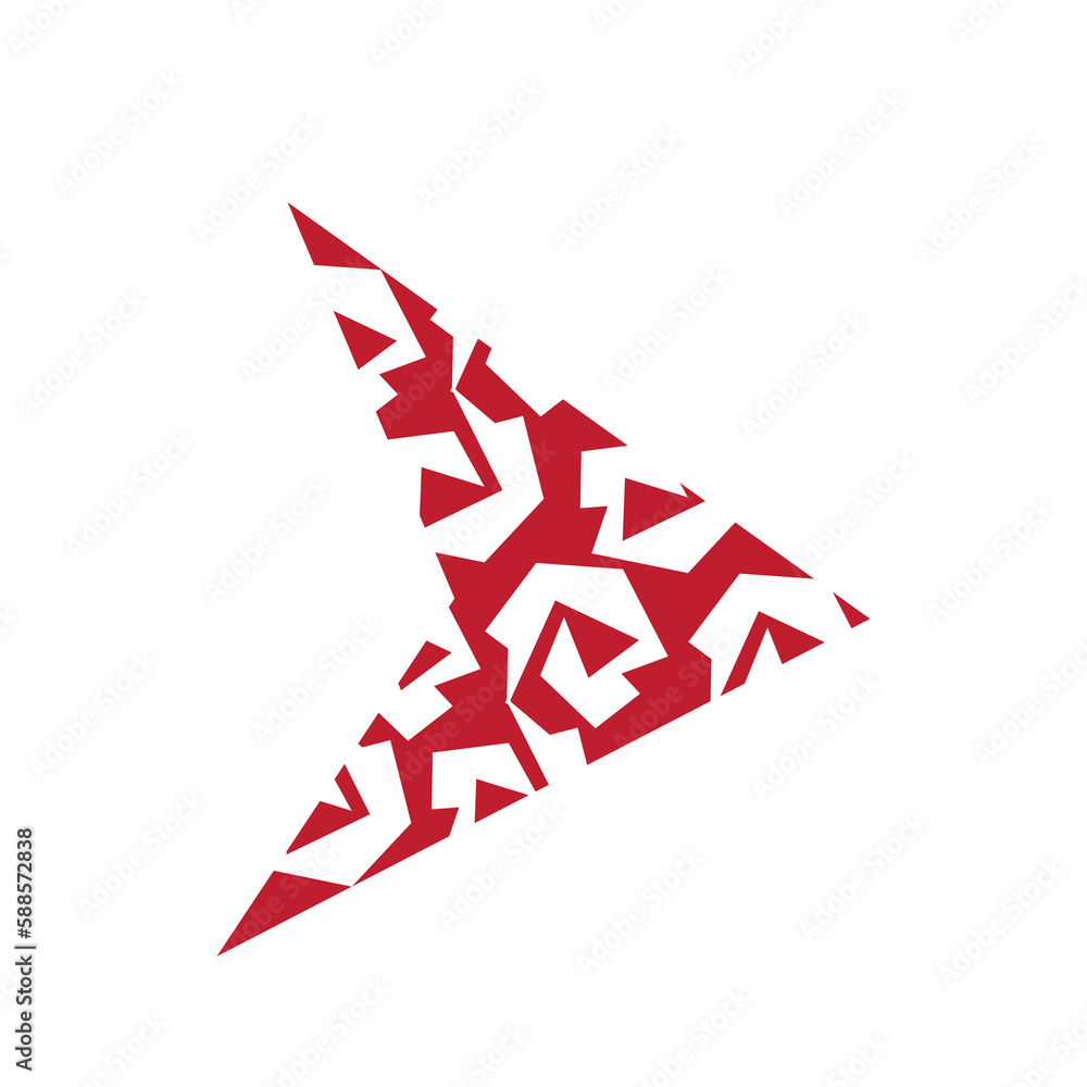 Poster vector image of patterned arrow