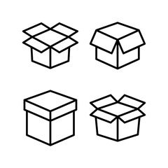 Box icon vector illustration. box sign and symbol, parcel, package