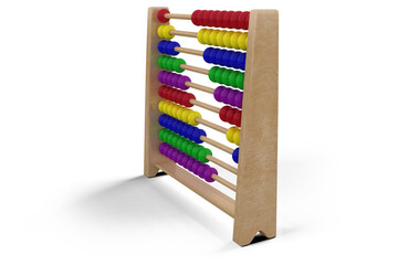 Vector image of wooden abacus