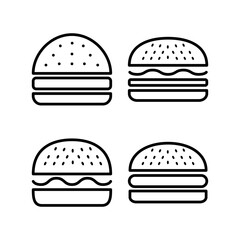 Burger icon vector illustration. burger sign and symbol. hamburger