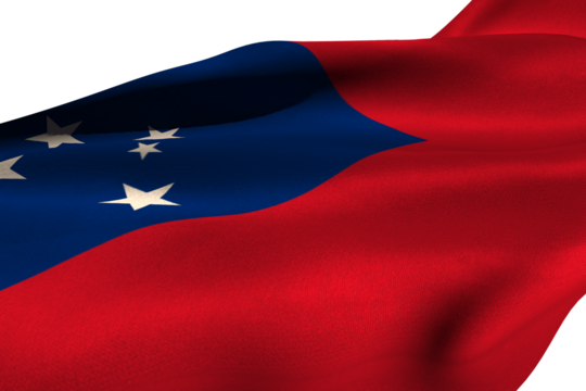Waving flag of Samoa