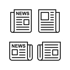 Newspaper icon vector illustration. news paper sign and symbolign