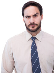 Portrait of a doubtful young businessman