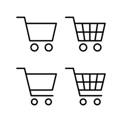 Shopping icon vector illustration. Shopping cart sign and symbol. Trolley icon