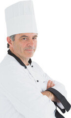 Confident chef with arms crossed