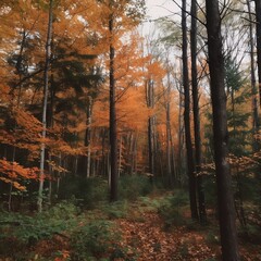 Fototapeta premium Autumn in the Forest