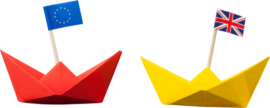 European flag and union flag