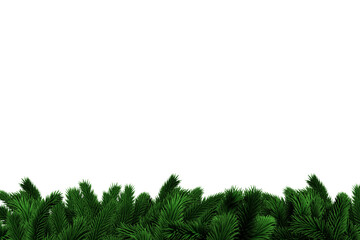 Digitally generated fir tree branches
