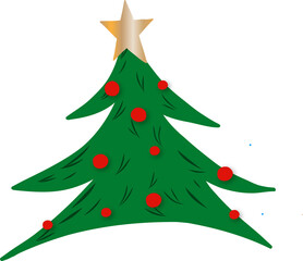 Digitally generated image of christmas tree icon against white background
