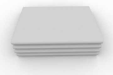 Blank paper stack against white background