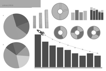 Composite image of various graphs charts