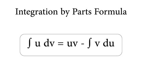 Integration by parts formula in mathematics.