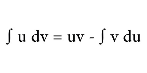 Integration by parts formula in mathematics.