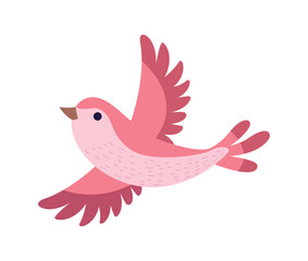 little red bird flying