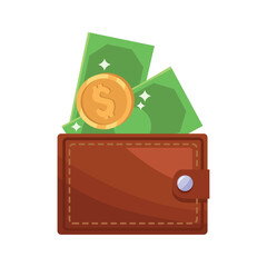 wallet with dollars