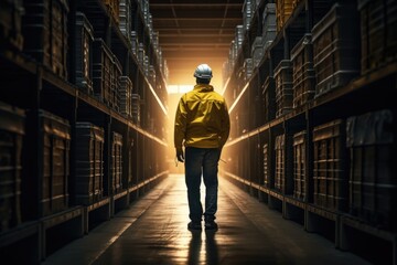 Obraz premium Man working in the warehouse