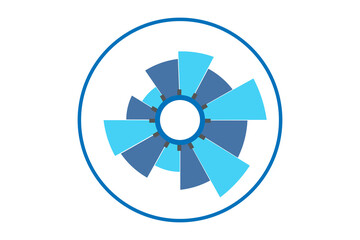 Digital composite image of blue pattern