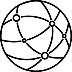 world wide web icon, line icon style, internet website address symbol vector stock.