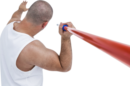 Athlete preparing to throw javelin