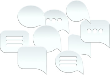 Illustration of various speech bubbles