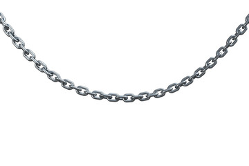 3d image of linked silver chain hanging