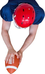 American football player scoring a touchdown