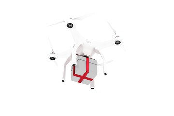 Digitally generated image of quadcopter