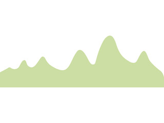 Wave graph over white background