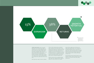 Business interface with graphs and data