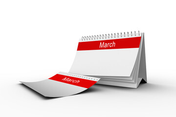 Composite image of March calendar