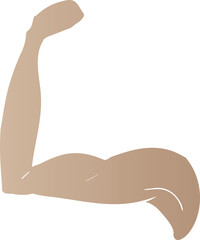 Person flexing muscles