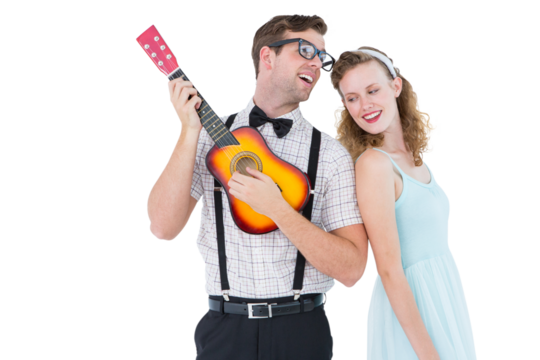 Hipster couple having fun together