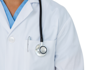 Doctor standing with stethoscope 