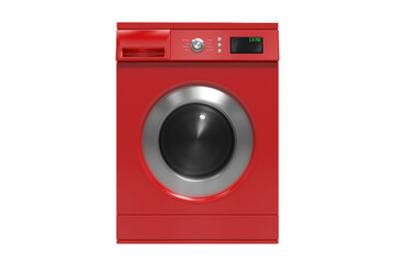 Red colored washing machine