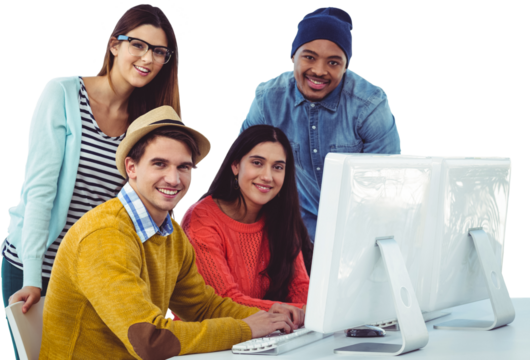 Young creative team having a meeting