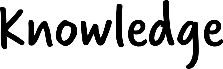 Knowledge text on white background