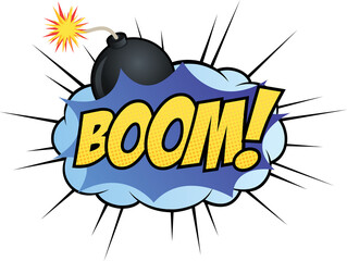 Boom text on speech bubble icon © vectorfusionart
