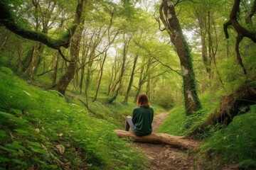 image that highlights the benefits of spending time in nature for mental health and stress reduction 