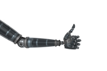 Cropped image of robotic hand showing thumbs up