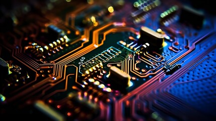 Closeup of circuit board