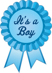 Badge with Itâ€™s a boy text icon