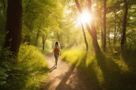 image that highlights the benefits of spending time in nature for mental health and stress reduction  