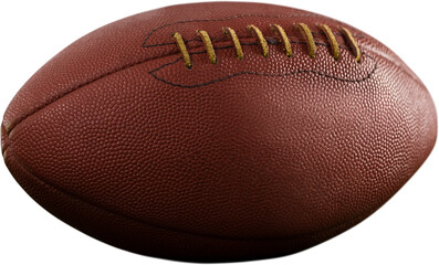 Close up of brown American football