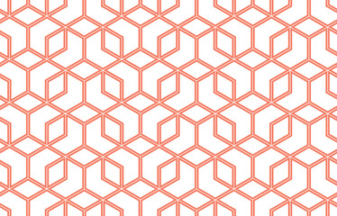 The geometric pattern with lines. Seamless vector background. White and pink texture. Graphic modern pattern. Simple lattice graphic design