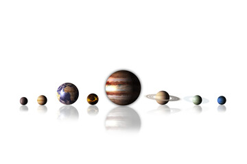 Composite image of solar system