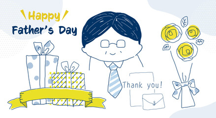 父の日 お父さんありがとう イラスト 素材