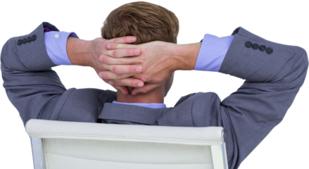 Relaxed businessman extended on a chair