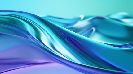 Abstract fluid iridescent holographic neon curved wave in motion colorful background, Gradient design. Generative AI